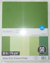Recollections Cardstock Paper 8 1/2&quot; x 11&quot; 50 Sheets 65 lb 5 Color FOREST - £12.67 GBP