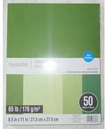 Recollections Cardstock Paper 8 1/2&quot; x 11&quot; 50 Sheets 65 lb 5 Color FOREST - $17.52