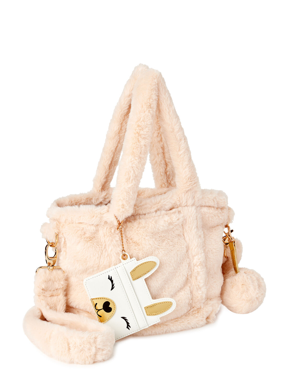 No Boundaries Plush Giftables Handbag Set, 3-Piece Color Cream (LOC N-Shed) Item image 2