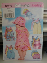 Sewing Pattern 5625 Easy Summer Baby Clothes LG-XLG  UNCUT - $6.99