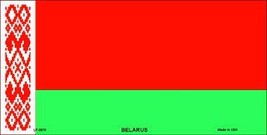 Belarus Flag Metal Novelty License Plate - £15.14 GBP