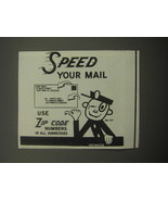 1971 U.S. Postal Service Ad - Mr. Zip - Speed your mail use zip code num... - £14.55 GBP