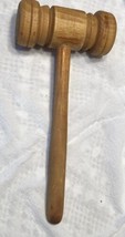 Vintage Wooden Gavel Hand Crafted 11” Long Wood - £15.57 GBP