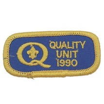 BSA Quality Unit 1990 Patch Badge Blue yellow Vintage  - £1.55 GBP