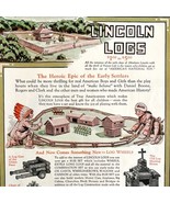 Lincoln Logs Full Color 1933 Advertisement Pioneer Building Toys DWFF13 - $68.54 CAD