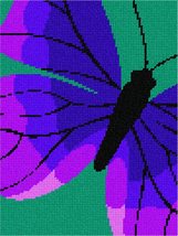 Pepita Needlepoint Canvas: Purple Butterfly Art, 7&quot; x 9&quot; - $50.00+