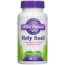 Oregon&#39;s Wild Harvest Holy Basil Organic Supplement, 60 Count vegetarian capsule - $16.99