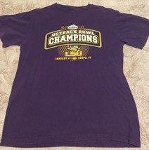 LSU Outback Bowl Champion 2014 Graphic  t shirt Large Football NCAA - £12.47 GBP