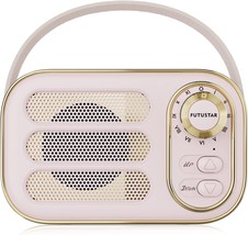 Vintage Bluetooth Speaker, Retro Pink Decor, Aresrora Small, Gift For Fr... - £26.85 GBP