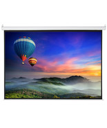 100” Motorized Projector Screen – Matte White with Remote Control - $99.98