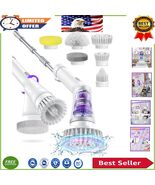 Cordless Electric Spin Scrubber with 6 Brush Heads for Deep Cleaning - W... - $110.49 CAD