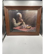 Richard Brooks Saying Grace Framed Print 13x11 Man Grandpa Praying Chris... - $79.19