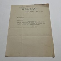 Antique Letter Newton County Bank Burkeville Texas 1922 - $22.49