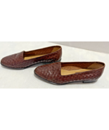 Ipanema Brazil Leather Woven Loafer 8M Vintage Brown Slip On Shoe - €18,70 EUR
