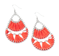 Paparazzi Samba Scene Red Earrings - New - $4.50