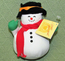 Rare 1985 Heartline Snowman With Hang Tag 5.5&quot; Stuffed Animal Vintage Hallmark - £10.06 GBP