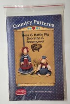 Hoss &amp; Hattie Pig Doorstop &amp;  Broom Cover Ozark Crafts Country Pattern #110 - £7.81 GBP