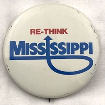 Rethink Mississippi Pin Button Vintage - £7.81 GBP