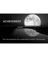 OFFICE WORK HOME SUCCESS MOTIVATION ACHIEVMENT NEIL ARMSTRONG QUOTE GIFT... - $14.56 CAD