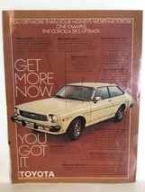 vintage Toyota Corolla  Print Ad Advertisement 1978 pa1 - £6.26 GBP