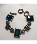 Heidi Daus Toggle Bracelet with Multi-Color Gems and Swarovski Rhinestones - £73.02 GBP