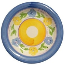 Gibson Designs BELLA Salad Plate 7 5/8&quot;D  Blue &amp; Yellow Flowers Dessert Dish - $10.89