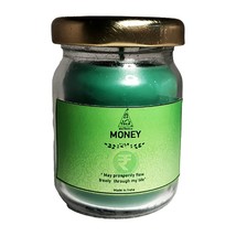 Money Candle with Citrin Crystal for Attract Money &amp; Abundance, Reiki Energised - £11.66 GBP