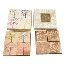 Hero Petit Prints Lot 2 Boxes 8 Stamps Wood Mounted Rubber Seasons Trees - $37.04