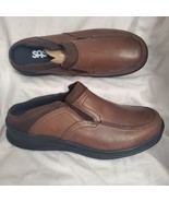 SAS Mahogany Men&#39;s Brown Leather Slip-On Clogs Size 8M Made in The USA - £79.00 GBP