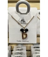 Disney Parks Mickey Mouse Ears Cubic Zirconia Letter D Gold Color Necklace  - $642.52 MXN