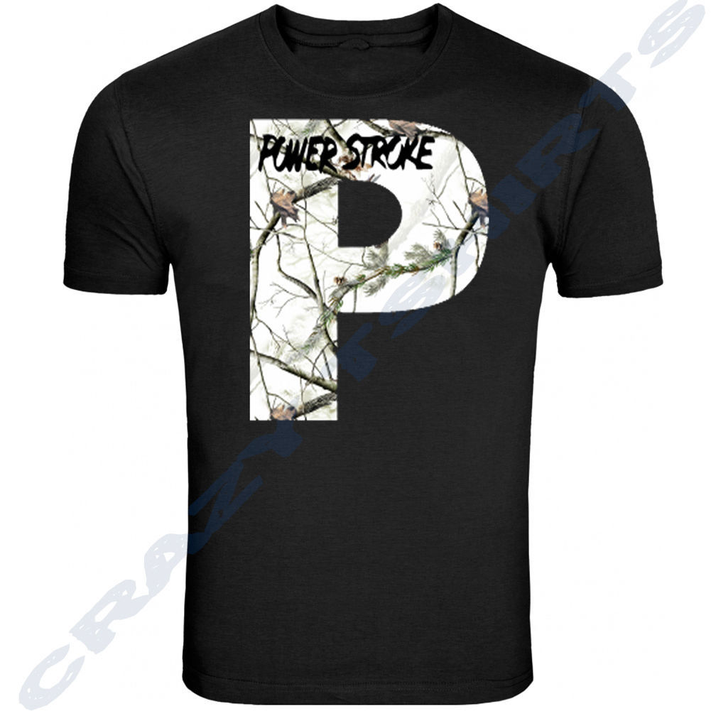 POWERSTROKE CAMO T SHIRT BLACK DIESEL POWER FORD TRUCK