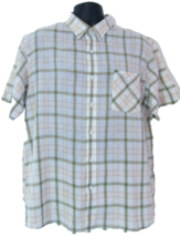 Wolsey Men’s Tan Check Button Down Short Sleeve Shirt  Size 2XL - £14.54 GBP