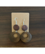 Simple Double Circle Wooden Jewelry Trendy Earrings - $7.91