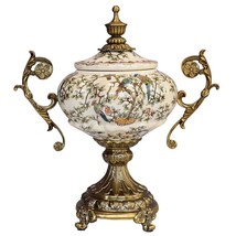 Luxury Decorative Ceramic Storage Jar  Vintage Classical Alloy Canister... - €412,53 EUR
