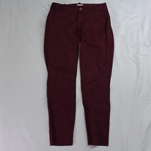 J.CREW 00P Maroon Red Frankie Skinny Ankle Stretch Chino Pants - £11.00 GBP