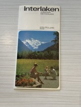 VTG 1960s Switzerland Tourist Brochure Map of Interlaken - £9.42 GBP