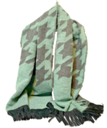 H and M Womens Shawl Scarf Wrap Aztec Design Green and Black 76 x 24 Fri... - £14.68 GBP