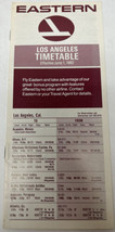 Eastern Airlines Los Angeles Timetable June 1, 1982 Vintage Airline Broc... - $12.82