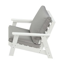Outdoor Sofa: Weatherproof, White/Grey Cushion - €181,38 EUR