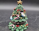 Vintage Albert Price Green Decorated Christmas Tree Holiday Hinged Trink... - $9.89