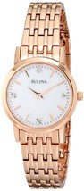 NEW* Bulova 97P106 Diamond Rose Gold-Tone Ladies Watch MSRP $275 - £80.88 GBP