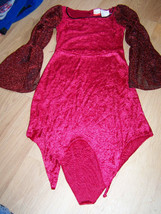 Girls Size 7-8 Red Devil Halloween Costume Dress Velour Disguise EUC - £12.51 GBP
