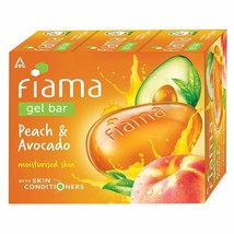 Fiama Gel Bar Peach and Avocado for moisturized skin, 125g (Pack of 3 Soap) - £11.88 GBP