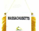 K&#39;s Novelties State of Massachusetts Mini Flag 4&quot;x6&quot; Window Banner w/Suc... - $2.88