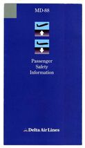 Delta Air Lines MD-88 Passenger Information Safety Card 1995 - $17.82
