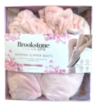 Brookstone Thera-Spa Warming Slipper Boots Infused With Rose Hold &amp; Cold Therapy - £23.67 GBP