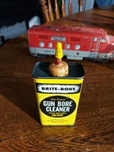 Vintage Brite-Bore Gun Cleaner Nitro Powder Handy Oiler 4oz Oil Can Advertising  - £16.96 GBP