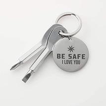 Be Safe I Love You Personalized Keychain Screwdriver - £39.52 GBP