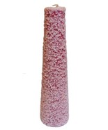 Vintage 12&quot; Frosted Holiday Christmas Candle Cone Unburnt - £16.30 GBP