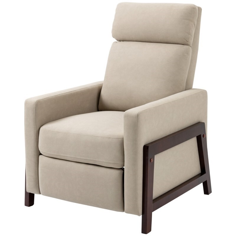 Reclining Sofa Chair with Armrest and Footrest Grey - $482.13